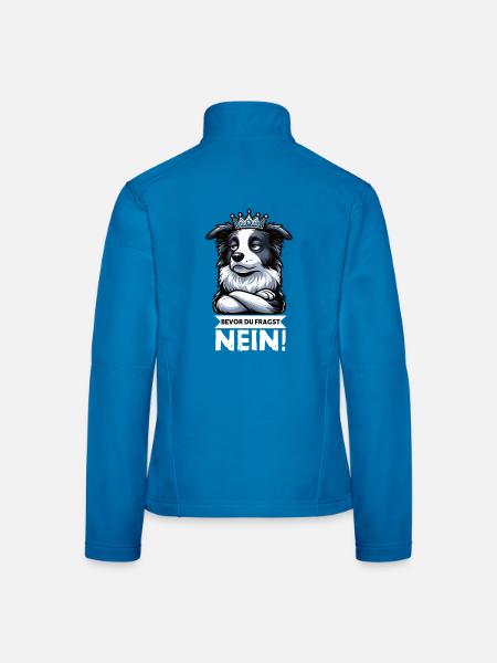 Avant que vous ne demandiez : Border Collie, Chien de Troupeau, Chien Collie - Veste en tissu softshell Femme - noir - Dos
