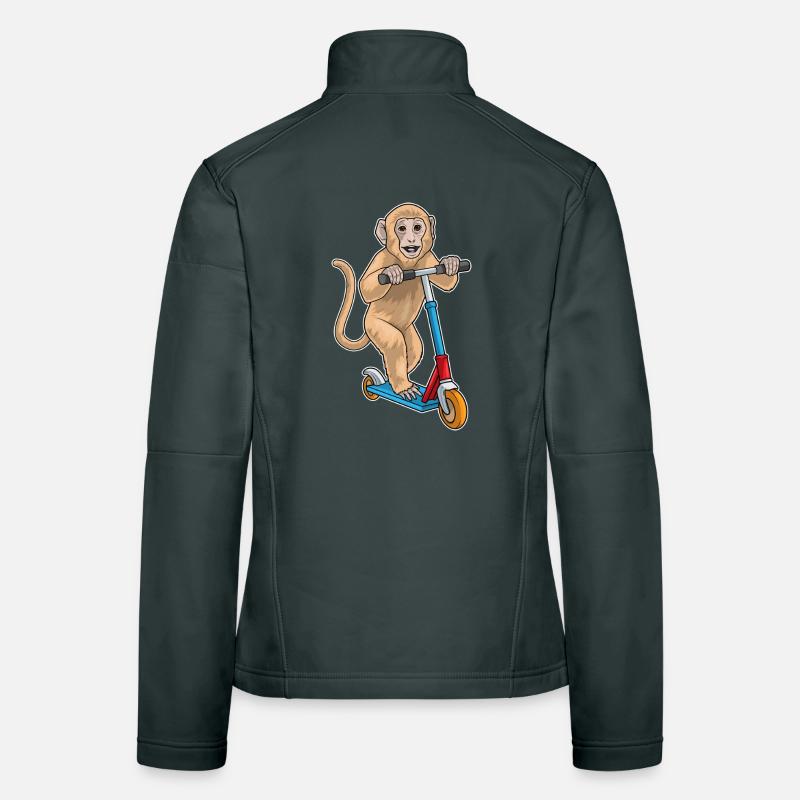 Affe Tretroller Frauen Softshelljacke