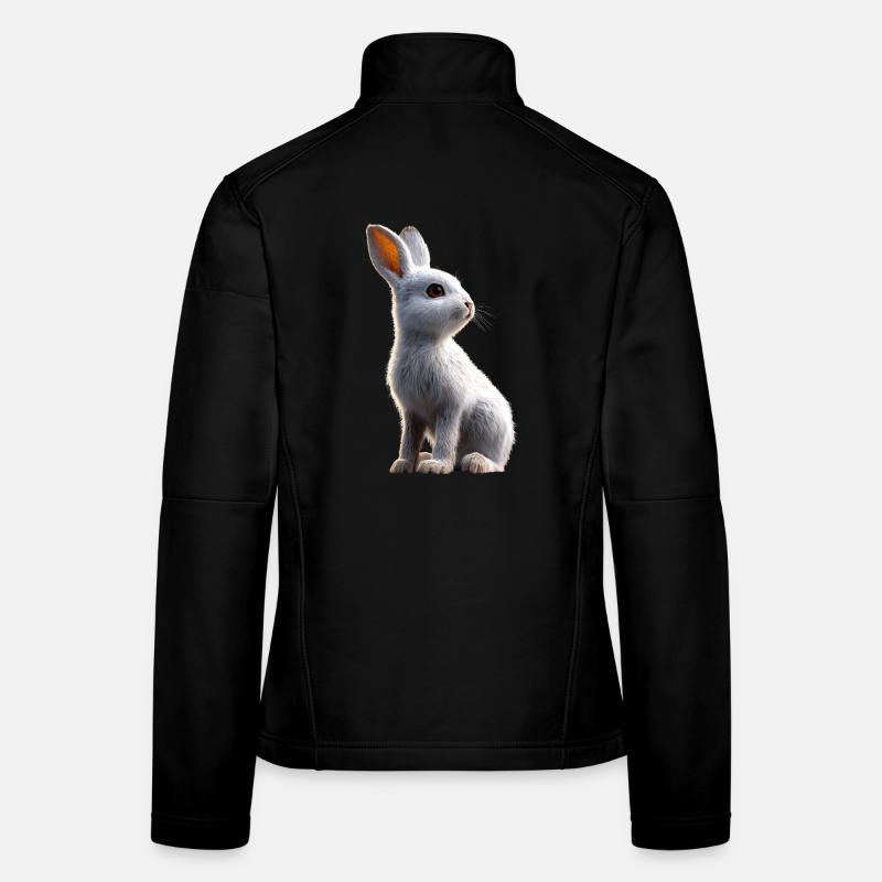 Mountain Rabbit Arctic Hare Albino Rabbit White Rabbit Women's Softshell Jacket