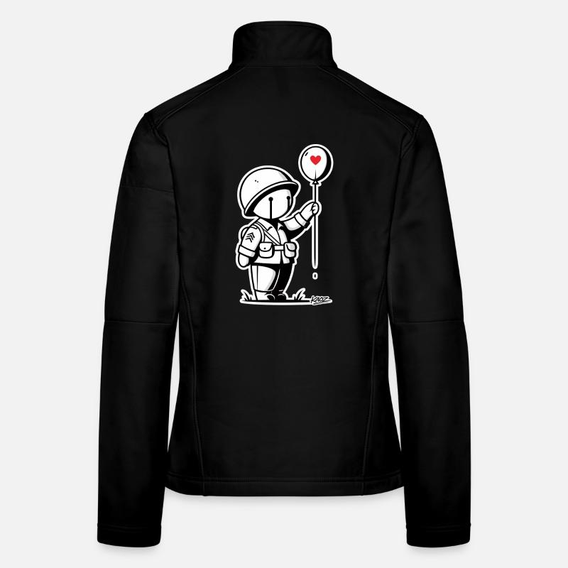 Loving Tiny Soldier Balloon Women's Softshell Jacket