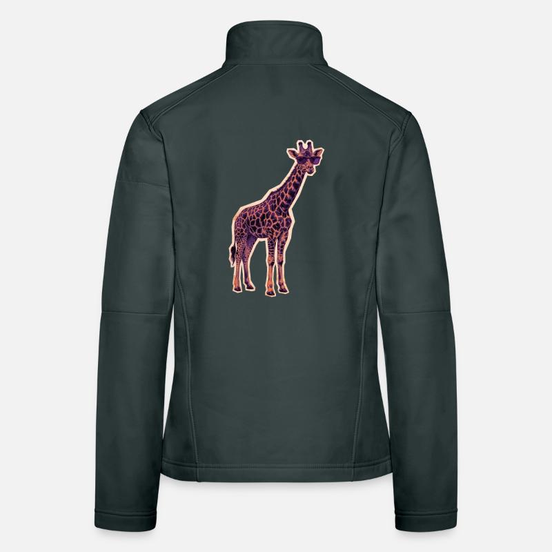 Cool Giraffe Sunglasses Women's Softshell Jacket