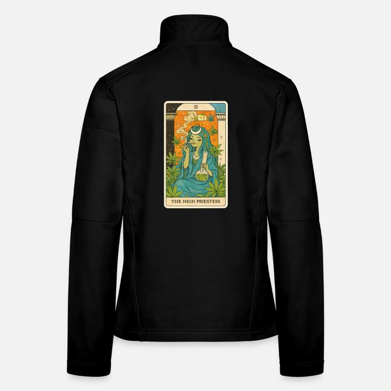 High Priestess Cannabis Tarot Women's Softshell Jacket