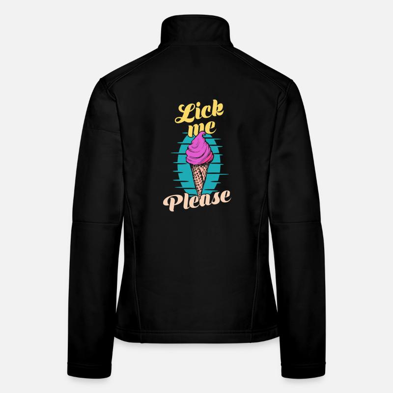 bitte Eis Cream Lustige Retro-Kunst Frauen Softshelljacke