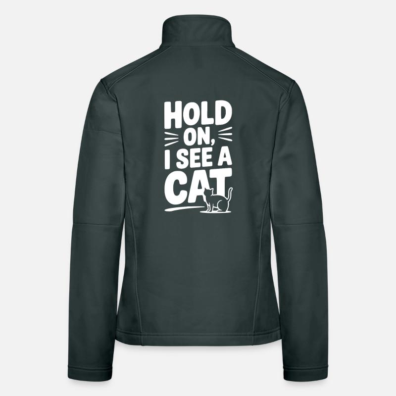 Warte, ich sehe eine Katze Frauen Softshelljacke