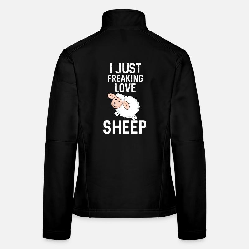 J’adore les moutons | Drôle de design de mouton Veste en tissu softshell Femme