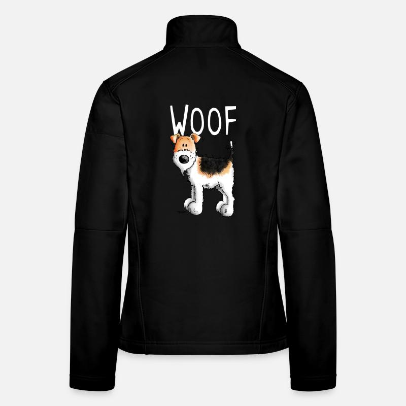 Woof Foxterrier - Foxterrier Drahthaar - Hund - Frauen Softshelljacke - Schwarz