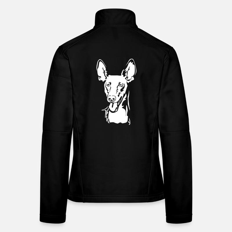 Pharaoh dog (Kelb-tal Fenek) head "Black Edition" - Women's Softshell Jacket - black