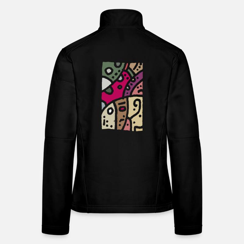 Muster Kunst - Ethno Farbe Frauen Softshelljacke