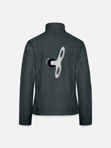 Der Mensch ist eine Maschine - Frauen Softshelljacke - Schwarz - Hinten