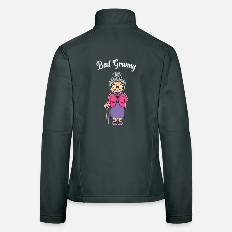 Oma Großmutter Beste Omi Sehschwäche Brille Spruch Frauen Softshelljacke