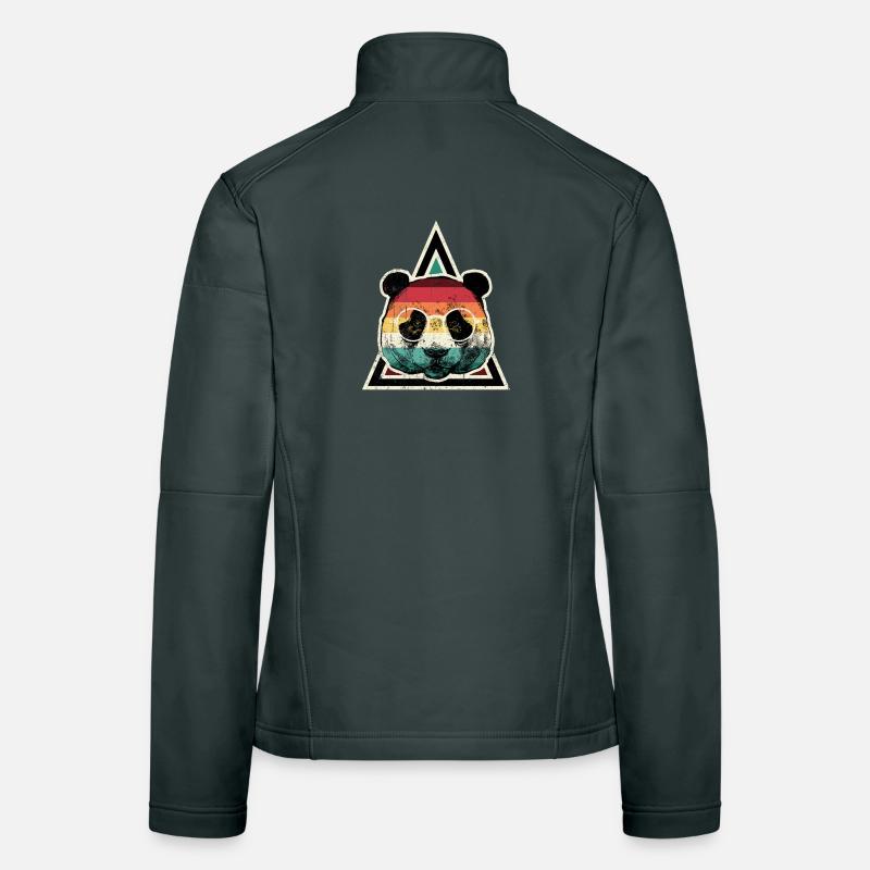 Rainbow Panda Prism Women's Softshell Jacket