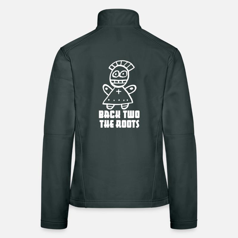 "Back two the Roots" cool saying Women's Softshell Jacket