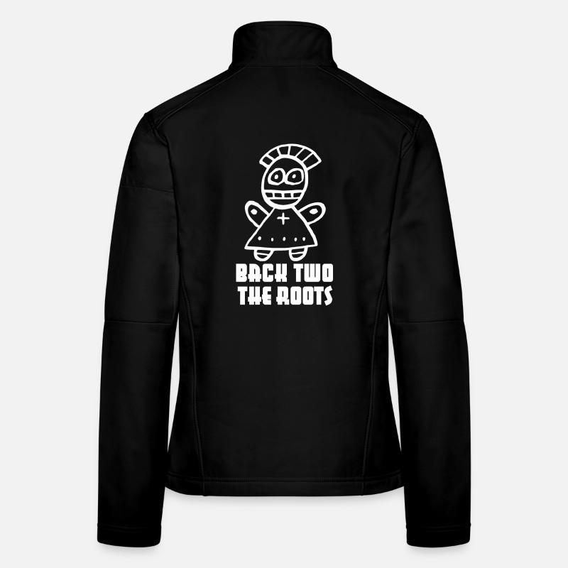 "Back two the Roots" cool saying Women's Softshell Jacket