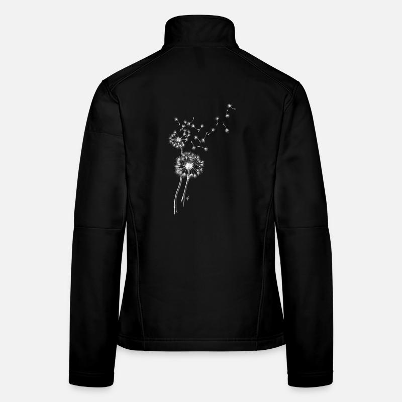 Pusteblumen - Frauen Softshelljacke - Schwarz