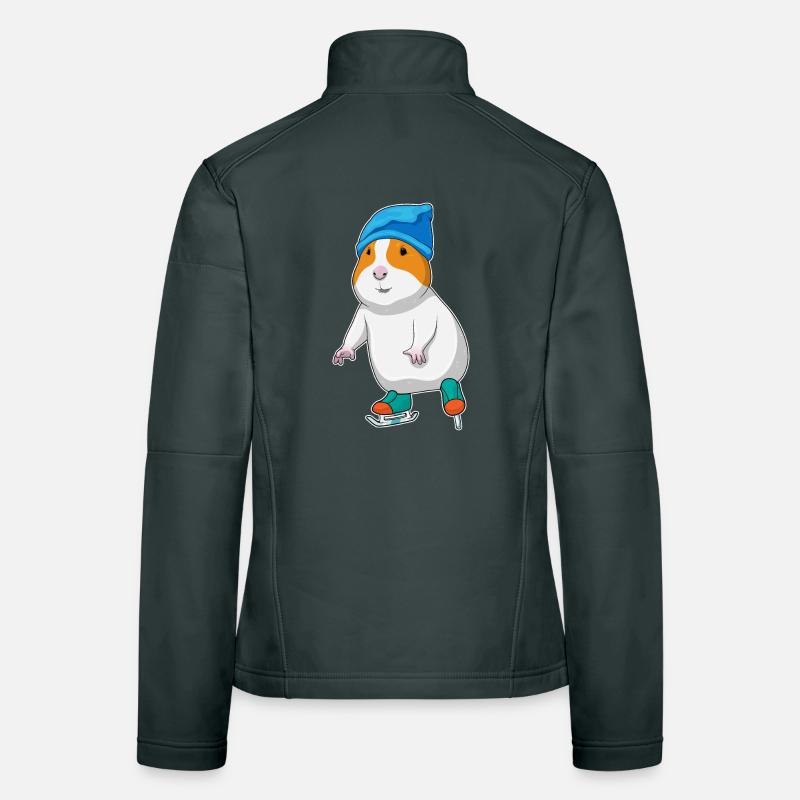 Hamster Eislaufen Schlittschuhe Frauen Softshelljacke