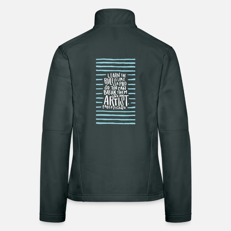 Apprenez les règles comme un pro (sombre) Veste en tissu softshell Femme