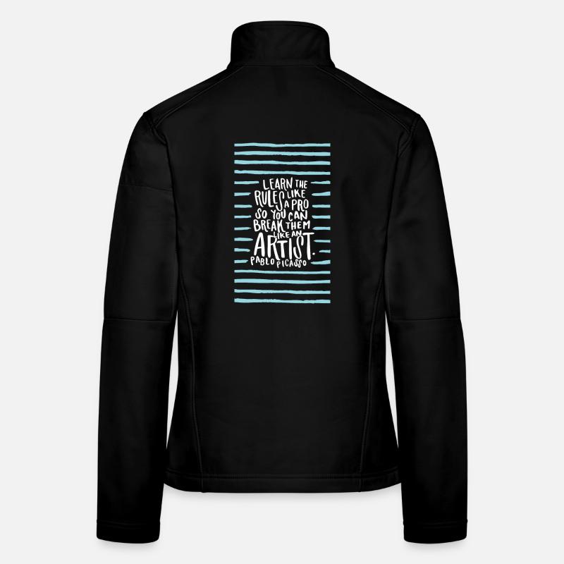 Apprenez les règles comme un pro (sombre) Veste en tissu softshell Femme