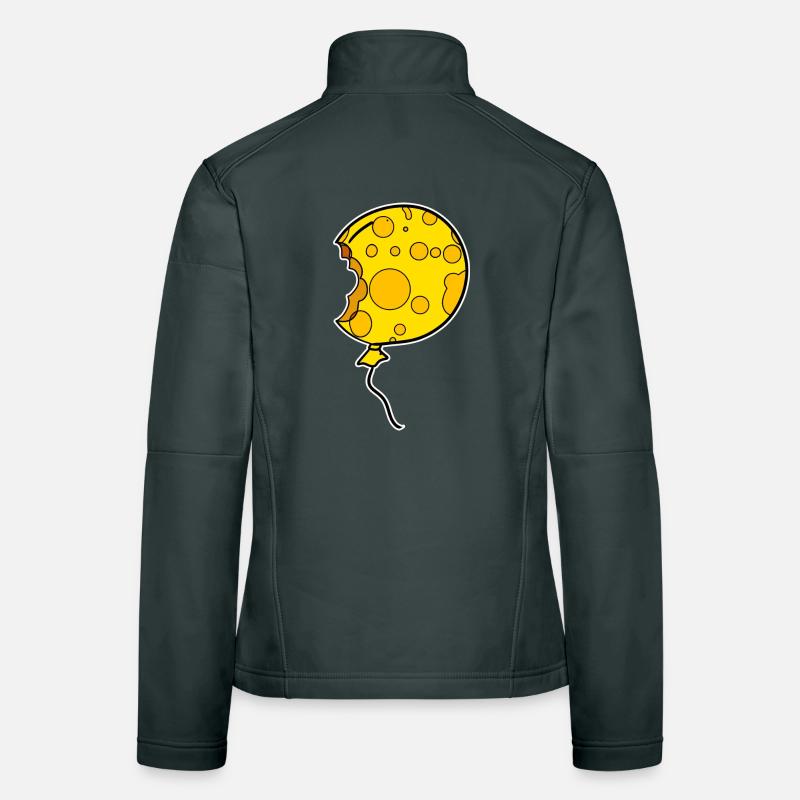 Cheese Balloon Balloon Motif Women's Softshell Jacket