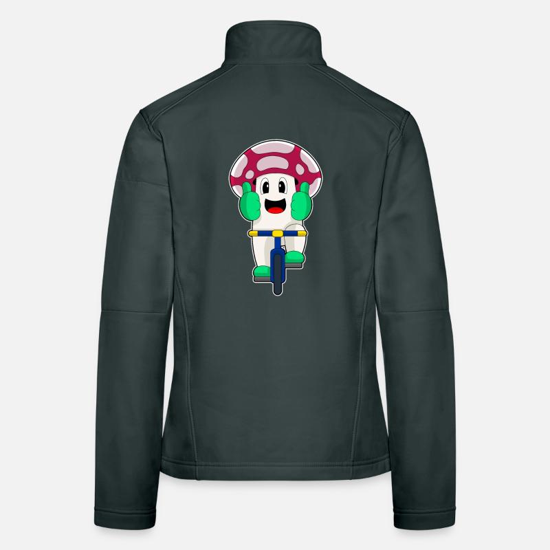 Vélo champignon Veste en tissu softshell Femme