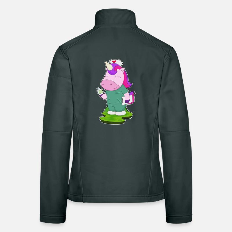 Infirmière Licorne Médecine Veste en tissu softshell Femme