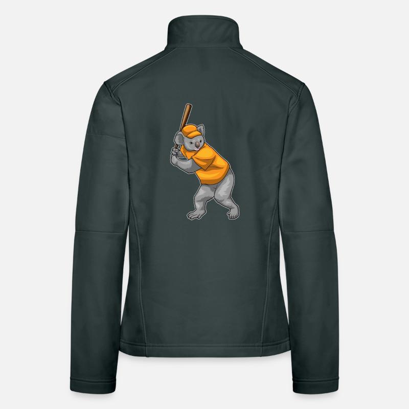 Koala Baseball Baseball Bat Women's Softshell Jacket