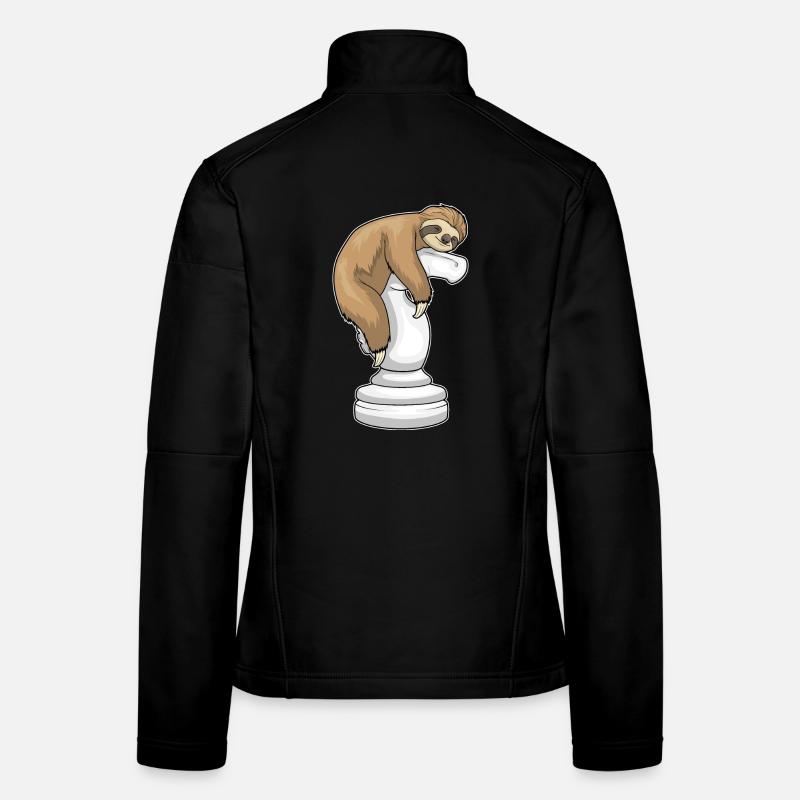 Faultier Schachfigur Springer Schach Frauen Softshelljacke