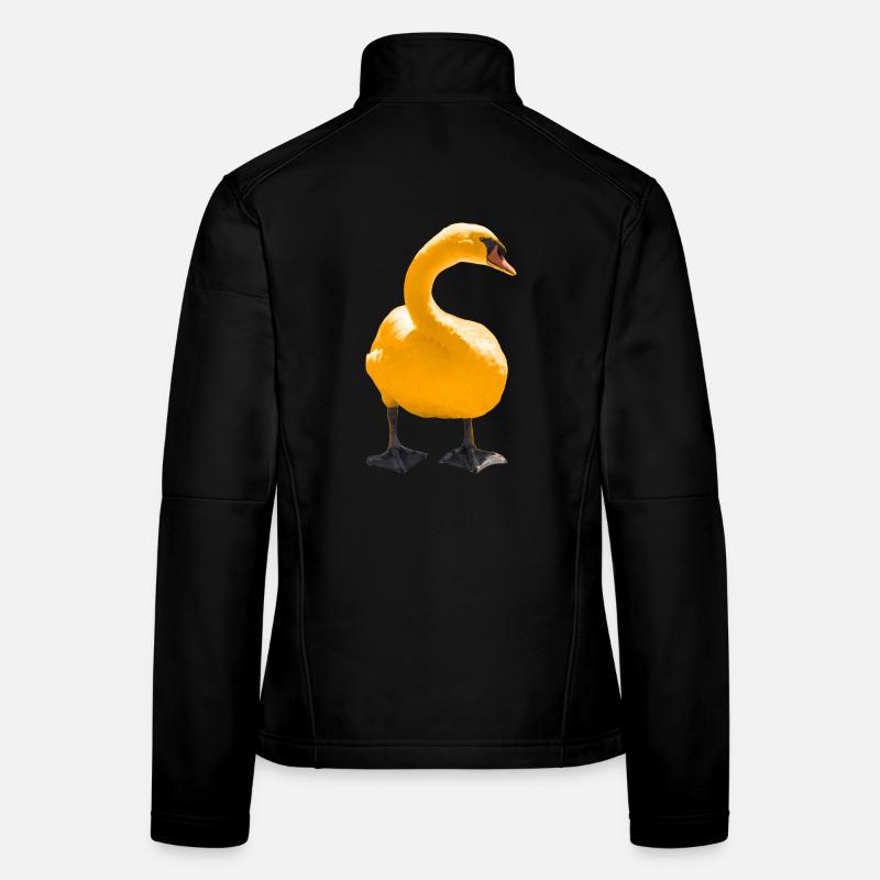 Impression d’art cygne élégant Veste en tissu softshell Femme