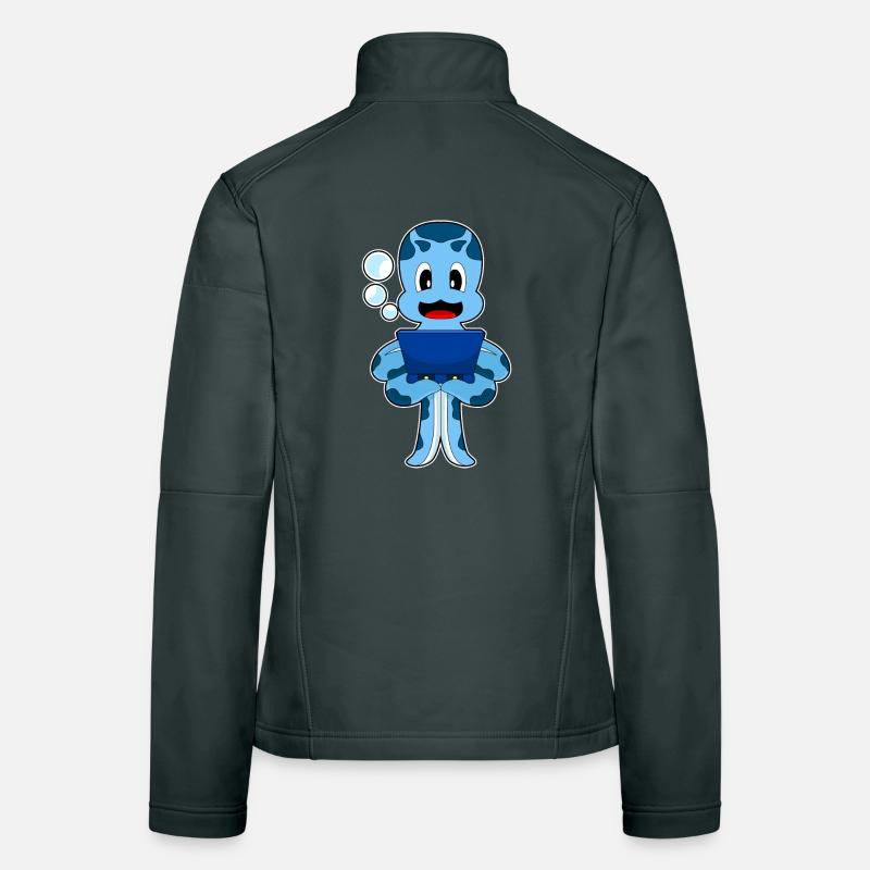 Krake Laptop Frauen Softshelljacke