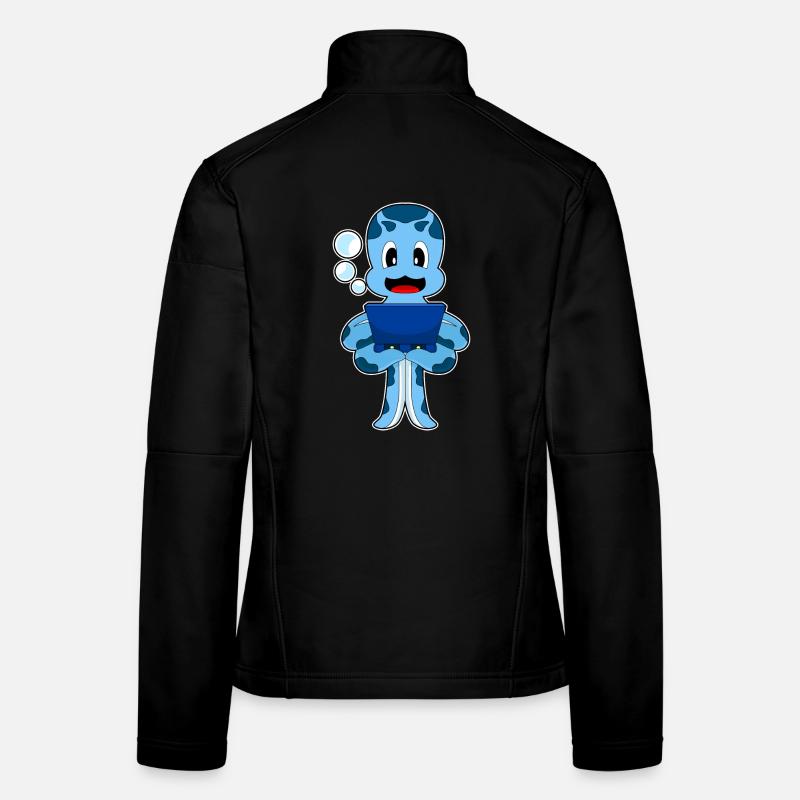 Krake Laptop Frauen Softshelljacke