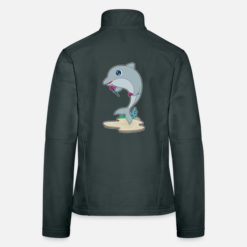 Delfin Dart Dartpfeil Frauen Softshelljacke