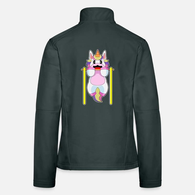 Licorne Bodybuilder Tractions Musculation Veste en tissu softshell Femme