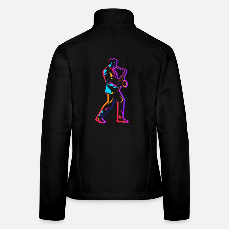 90s saxophone player Women's Softshell Jacket