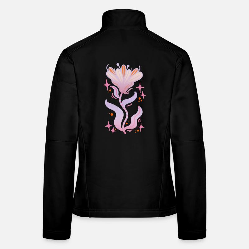 Dreamy Fantasy Flower - Women's Softshell Jacket - black