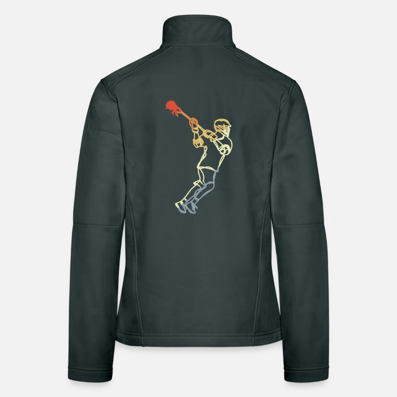 Lacrosse Player Retro Women's Softshell Jacket