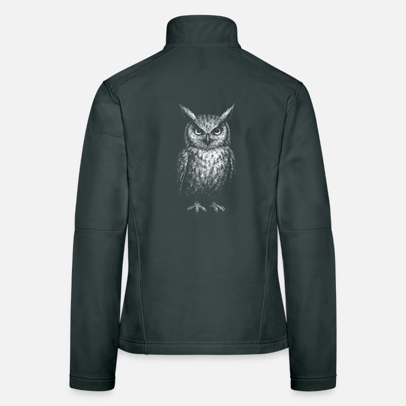 An eagle owl Women's Softshell Jacket