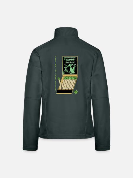 UFO Invasion Vintage Poster Design - Frauen Softshelljacke - Dunkelgrau - Hinten