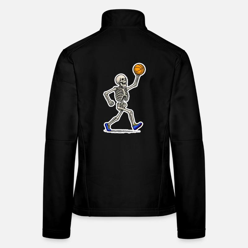 Basketball Skeleton Slam - Frauen Softshelljacke - Schwarz