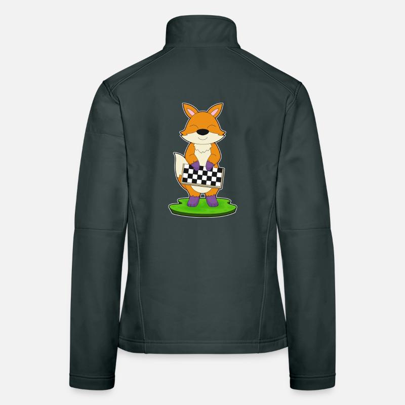 Fuchs Schach Schachbrett Brettspiel Frauen Softshelljacke