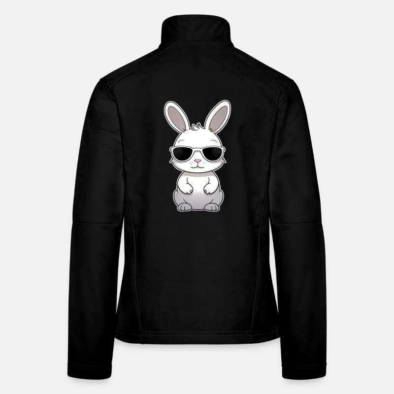 Cool bunny with sunglasses Women's Softshell Jacket