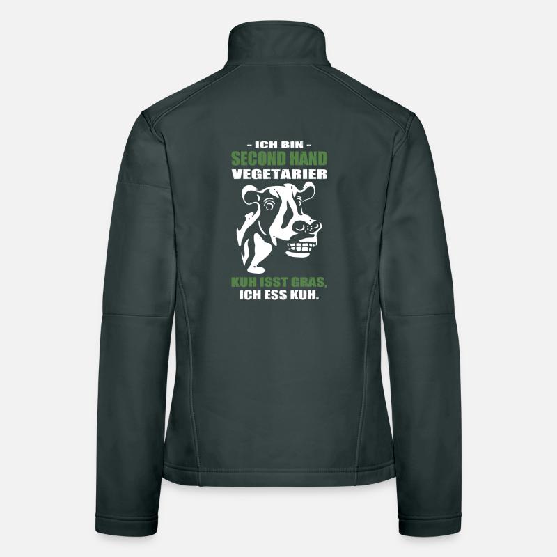 Vegetarian Cow Eats Grass I Eat Cow Women's Softshell Jacket