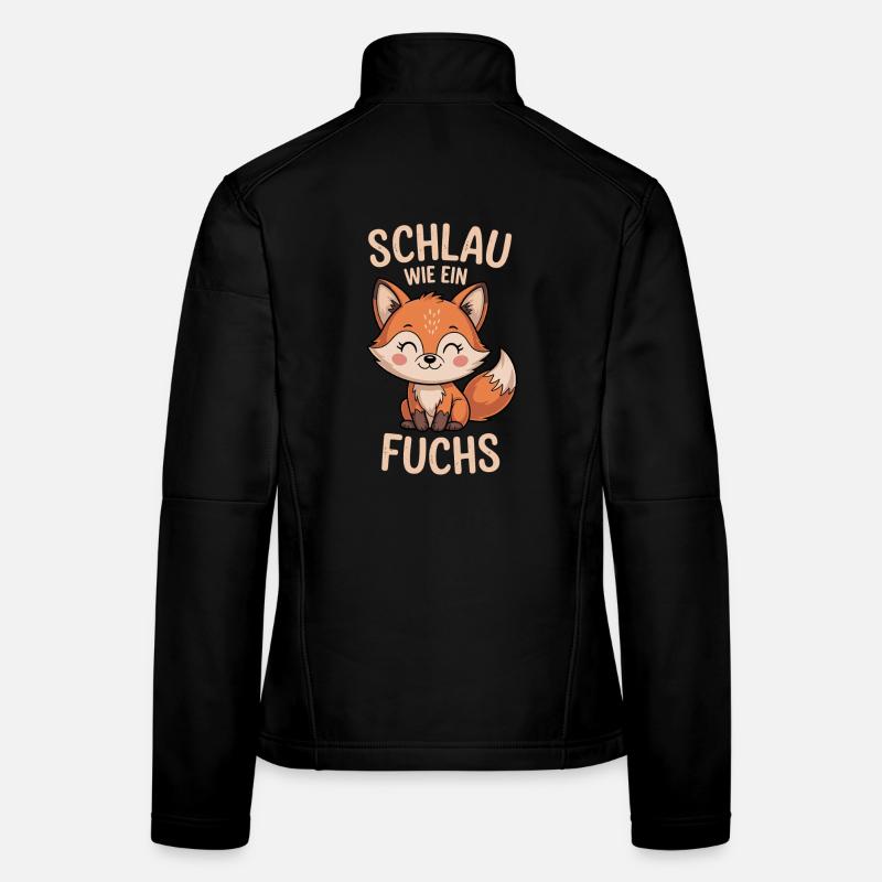 Smart as a fox cute fox design Women's Softshell Jacket