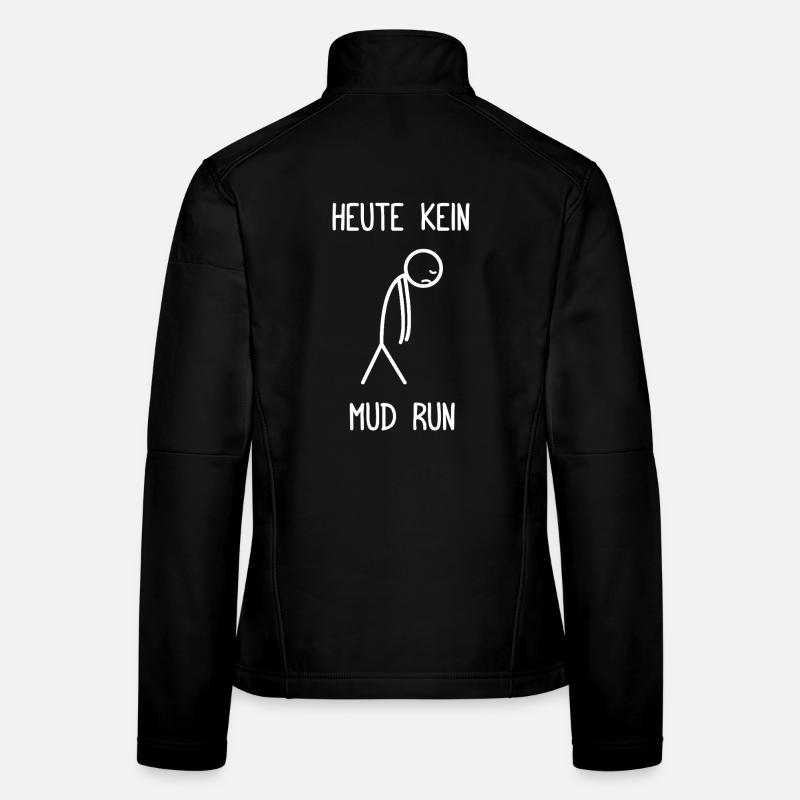 Mud Run Pas de course dans la boue Muddy Race aujourd’hui Veste en tissu softshell Femme