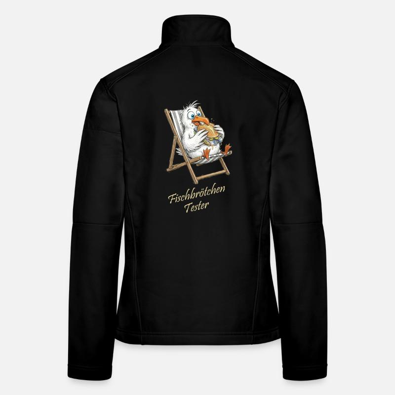 Dessin animé Fish Roller Tester Veste en tissu softshell Femme