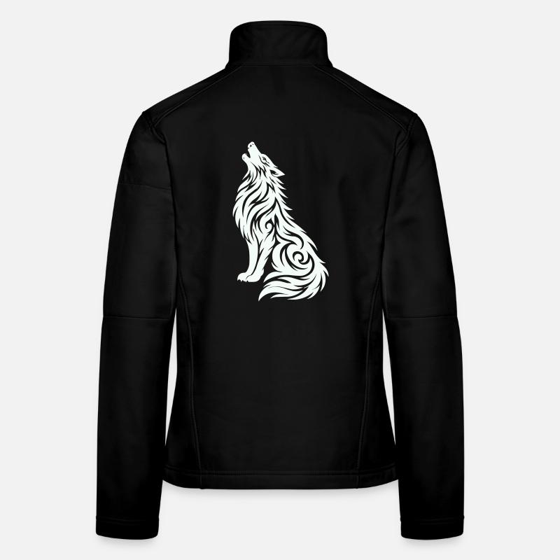 Wolf Tribal Frauen Softshelljacke