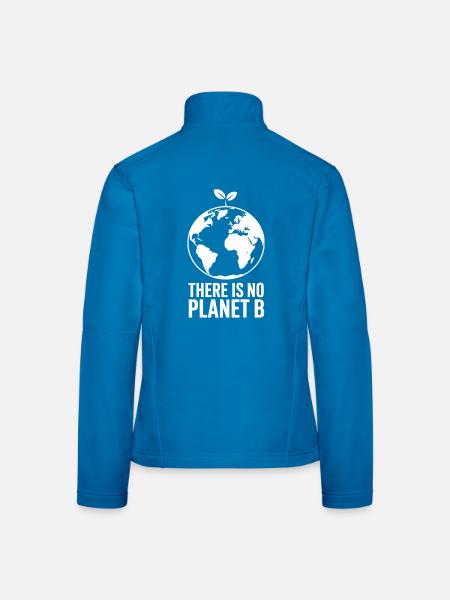 There is no plan B, climate protection - Women's Softshell Jacket - black - Back