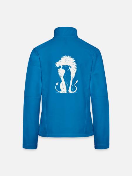 Regal Lion Silhouette - Women's Softshell Jacket - black - Back