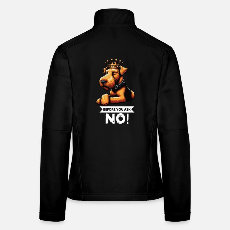 Avant de demander aux Airedale Terrier Airedales Veste en tissu softshell Femme