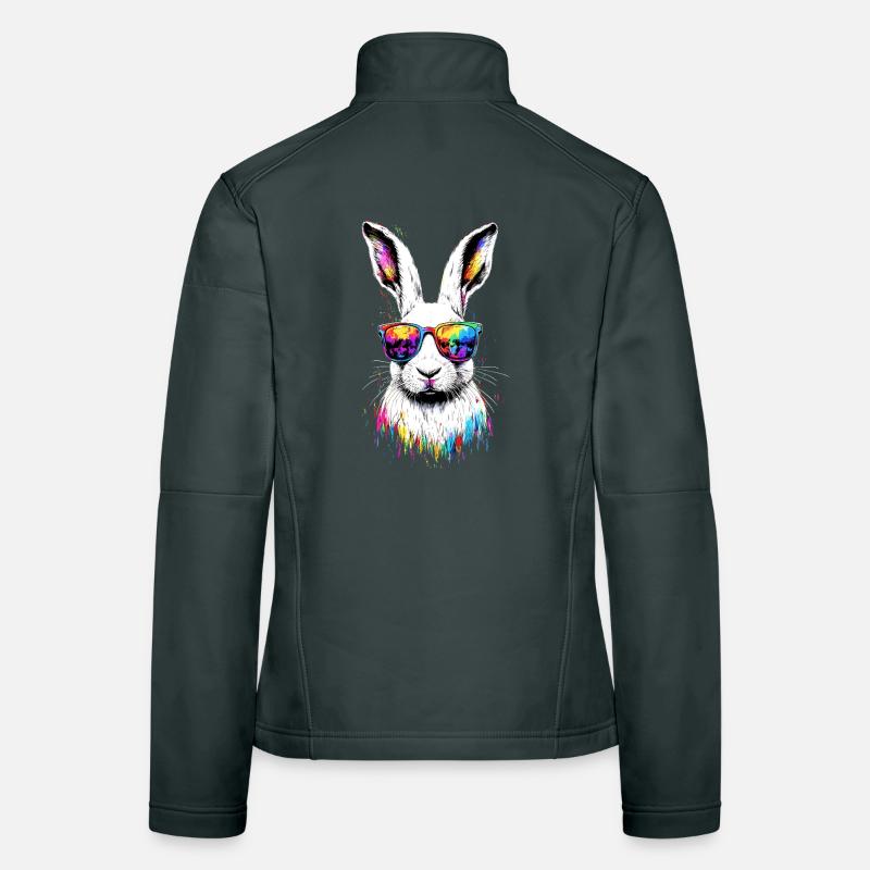 Mountain Rabbit Arctic Hare Albino Rabbit White Rabbit Women's Softshell Jacket