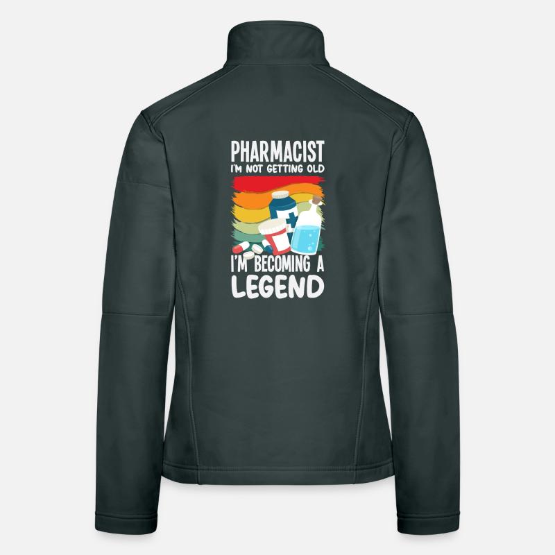Retro Won't Get Old Legend Pharmacist Pharmacy Women's Softshell Jacket