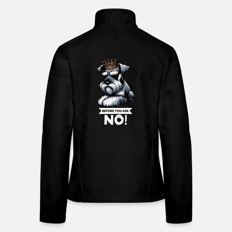 Avant que vous ne demandiez Schnauzer Riesenschnauzer Veste en tissu softshell Femme
